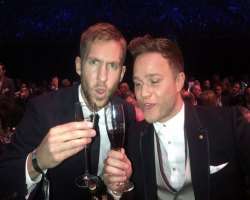 Calvin Harris consuming alcohol